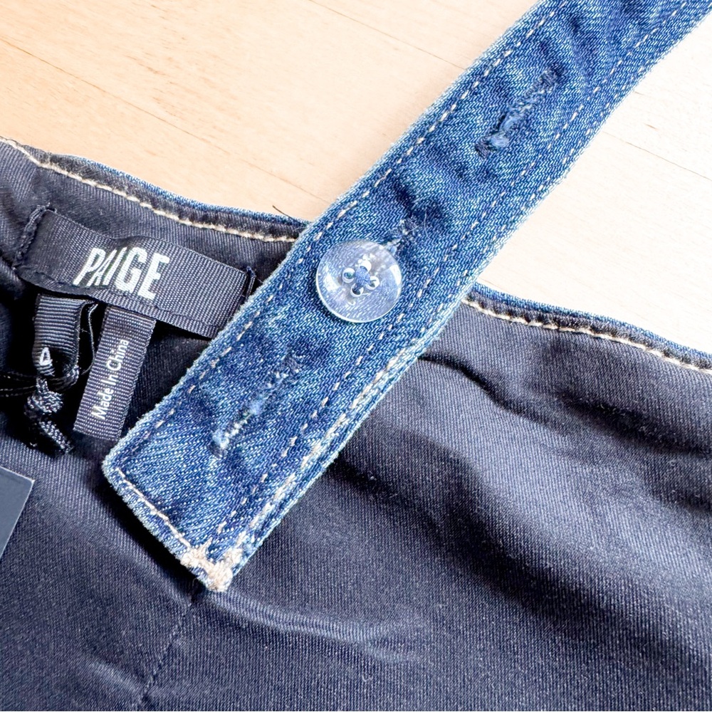NWT Paige Guilia Denim Corset Crop Top in Sketchbook Blue 4 - Picture 5 of 13